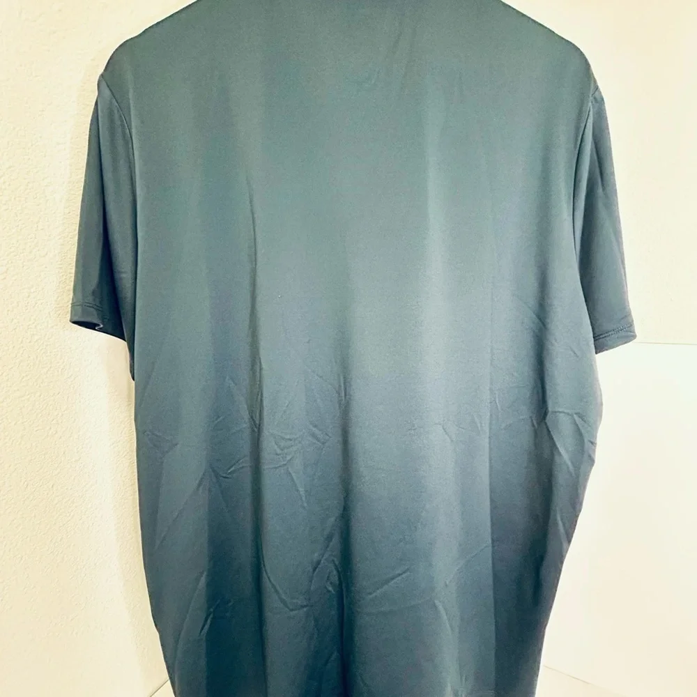 All in Motion Men's Navy Striped Polo Shirt, Size Large - Picture 5 of 13